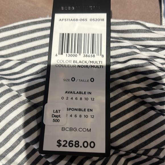 BCBG One shoulder black and white top - Picture 2 of 2